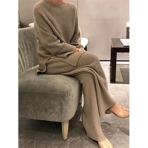 Damen Pullover-Set Strickwaren Gerippt Stricken Gespleisst Feste Farbe Rundhalsausschnitt Stilvoll Brautkleider schlicht Täglich Ausgehen Herbst Winter Kamel Beige Kaffee S
Damen Pullover-Set Strickwaren Gerippt Stricken Gespleisst Feste Farbe Rundhalsausschnitt Stilvoll Brautkleider schlicht Täglich Ausgehen Herbst Winter Kamel Beige Kaffee S