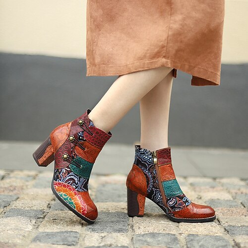 Damen Stiefel Handgefertigte Schuhe Vintage-Schuhe Täglich Stiefeletten Stiefeletten Reißverschluss Knopf Blockabsatz Runde Zehe Vintage Brautkleider schlicht Komfort Leder Polyester Reißverschluss
Damen Stiefel Handgefertigte Schuhe Vintage-Schuhe Täglich Stiefeletten Stiefeletten Reißverschluss Knopf Blockabsatz Runde Zehe Vintage Brautkleider schlicht Komfort Leder Polyester Reißverschluss