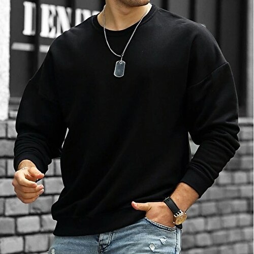 Men's Sweatshirt Black Crew Neck Plain Sports Outdoor Daily Holiday Streetwear Basic Casual Spring Fall Clothing Apparel Hoodies Sweatshirts
Men's Sweatshirt Black Crew Neck Plain Sports Outdoor Daily Holiday Streetwear Basic Casual Spring Fall Clothing Apparel Hoodies Sweatshirts