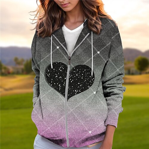 Mujer Sudadera con capucha de golf Jersey de golf Transpirable Secado rápido Con bolsillos Manga Larga Ropa de golf ropa de golf Ajuste regular Cremallera Gradiente de Color Impreso Primavera Otoño
Mujer Sudadera con capucha de golf Jersey de golf Transpirable Secado rápido Con bolsillos Manga Larga Ropa de golf ropa de golf Ajuste regular Cremallera Gradiente de Color Impreso Primavera Otoño
