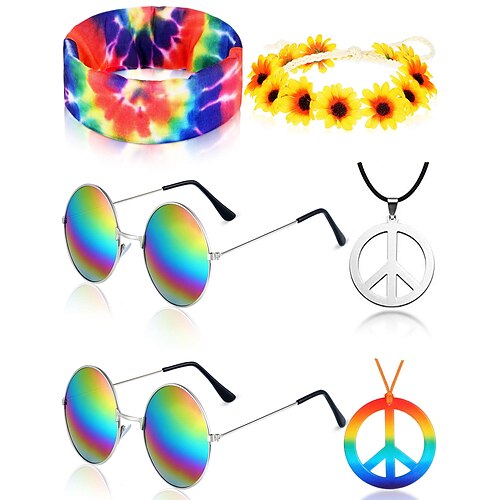 Années 60 Années 70 Disque Hip hop Casque Collier Coiffure Ensemble d'accessoires Lunettes de Soleil Collier Hippie Disque Femme Fille Cosplay Costume Carnaval Fête / Soirée Mascarade Casual Quotidien
Années 60 Années 70 Disque Hip hop Casque Collier Coiffure Ensemble d'accessoires Lunettes de Soleil Collier Hippie Disque Femme Fille Cosplay Costume Carnaval Fête / Soirée Mascarade Casual Quotidien