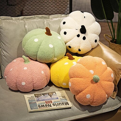 Halloween Colorful Polka Dot Pumpkin Pillow Plush Toy Alien Vegetable Pillow Macaron Color Home Decoration
Halloween Colorful Polka Dot Pumpkin Pillow Plush Toy Alien Vegetable Pillow Macaron Color Home Decoration