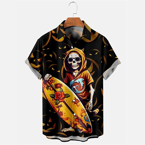 Homme Chemise Crânes Potiron Col rabattu Noir Jaune Orange Extérieur Halloween manche longue Imprimer Vêtement Tenue Mode Vêtement de rue Design Décontractées
Homme Chemise Crânes Potiron Col rabattu Noir Jaune Orange Extérieur Halloween manche longue Imprimer Vêtement Tenue Mode Vêtement de rue Design Décontractées