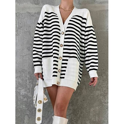 Women's Cardigan Sweater Jumper Ribbed Knit Button Solid Color V Neck Casual Soft Outdoor Home Fall Winter Light Blue White One-Size
Women's Cardigan Sweater Jumper Ribbed Knit Button Solid Color V Neck Casual Soft Outdoor Home Fall Winter Light Blue White One-Size