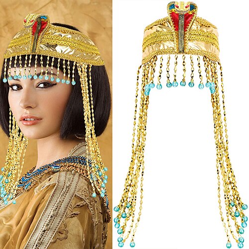 Tocado egipcio para mujer, corona, diadema con cuentas de serpiente, puños para el brazo, pulseras de serpiente en espiral, accesorio de disfraz egipcio para mujer, Carnaval de Halloween
Tocado egipcio para mujer, corona, diadema con cuentas de serpiente, puños para el brazo, pulseras de serpiente en espiral, accesorio de disfraz egipcio para mujer, Carnaval de Halloween