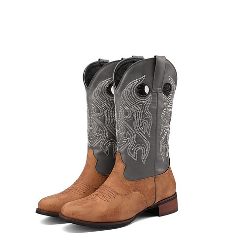 Men's Boots Cowboy Boots Vintage Classic Outdoor Daily Faux Leather PU Dark Brown Black Gray Fall Winter
Men's Boots Cowboy Boots Vintage Classic Outdoor Daily Faux Leather PU Dark Brown Black Gray Fall Winter