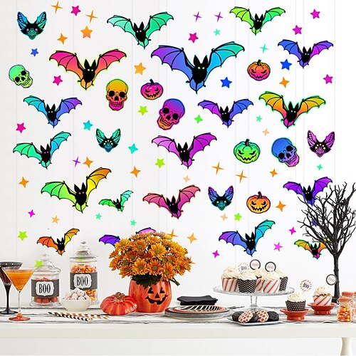 Halloween Colorful Bat Blue Green Glow Sticker Holiday Decorative Fluorescent Sticker Self adhesive Wall Decal
Halloween Colorful Bat Blue Green Glow Sticker Holiday Decorative Fluorescent Sticker Self adhesive Wall Decal