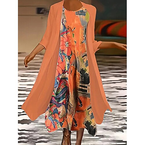 Damen Kleid-Set Zweiteiliges Kleid Kirche Kleid Midikleid Orange 3/4 Ärmel Blumen Bedruckt Sommer Frühling Rundhalsausschnitt Modisch 2023 S M L XL XXL 3XL
Damen Kleid-Set Zweiteiliges Kleid Kirche Kleid Midikleid Orange 3/4 Ärmel Blumen Bedruckt Sommer Frühling Rundhalsausschnitt Modisch 2023 S M L XL XXL 3XL