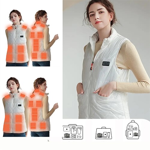 Gilet chauffant chauffant 15 zones gilet chaud pour femme zone chauffante légère veste chauffante électrique pour l'hiver (pas de batterie)
Gilet chauffant chauffant 15 zones gilet chaud pour femme zone chauffante légère veste chauffante électrique pour l'hiver (pas de batterie)