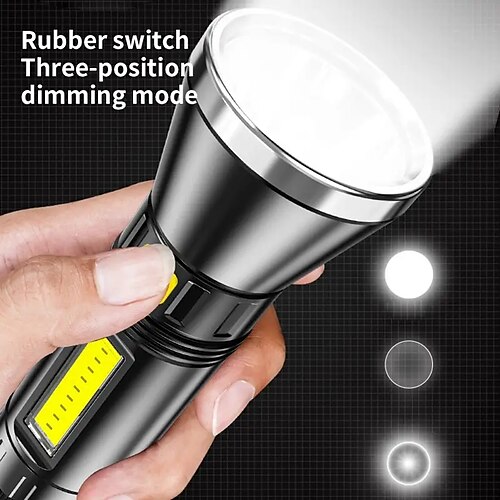 Potente linterna recargable impermeable led foco de largo alcance batería pantalla cob luz accesorios al aire libre
Potente linterna recargable impermeable led foco de largo alcance batería pantalla cob luz accesorios al aire libre
