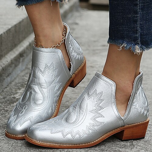 Mulheres Botas Botas Cowboy Tamanhos Grandes Botins Botins Ao ar livre Trabalho Diário Ziper Salto de bloco Dedo Apontado Vintage Casual Conforto Couro Ecológico Mocassim Bloco de cor Prata Amêndoa
Mulheres Botas Botas Cowboy Tamanhos Grandes Botins Botins Ao ar livre Trabalho Diário Ziper Salto de bloco Dedo Apontado Vintage Casual Conforto Couro Ecológico Mocassim Bloco de cor Prata Amêndoa