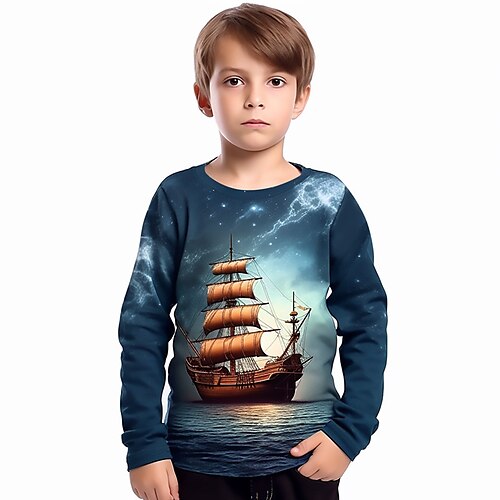 Boys T shirt Tee Long Sleeve Graphic 3D Print Vintage 3D Print Designer Polyester Outdoor Casual Daily Kids Crewneck 3-12 Years 3D Printed Graphic Regular Fit
Boys T shirt Tee Long Sleeve Graphic 3D Print Vintage 3D Print Designer Polyester Outdoor Casual Daily Kids Crewneck 3-12 Years 3D Printed Graphic Regular Fit