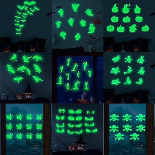 Halloween Nacht leuchtender Vampir Fledermaus Hexe Kürbis Geist guckende Augen fluoreszierender Aufkleber Wandaufkleber
Halloween Nacht leuchtender Vampir Fledermaus Hexe Kürbis Geist guckende Augen fluoreszierender Aufkleber Wandaufkleber