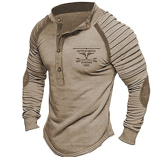 Vintage Cowboy Schlankes Plissee Braun Armeegrün Henley Shirt Grafischen T-Shirt Herren Grafik Baumwollmischung Hemd Hemd Langarm Bequemes T-Shirt Festtage Freizeitskleidung Sommer
Vintage Cowboy Schlankes Plissee Braun Armeegrün Henley Shirt Grafischen T-Shirt Herren Grafik Baumwollmischung Hemd Hemd Langarm Bequemes T-Shirt Festtage Freizeitskleidung Sommer