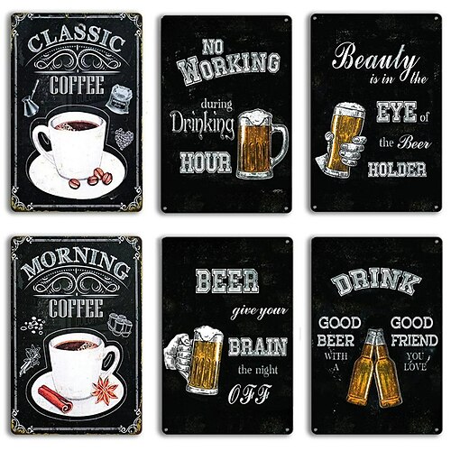 1pc boutique métal étain signe café vintage cuisine signes décoration murale, peinture tenture murale pour restaurant décor bar décor maison décor mur art métal étain signe 20x30cm/8''x12''
1pc boutique métal étain signe café vintage cuisine signes décoration murale, peinture tenture murale pour restaurant décor bar décor maison décor mur art métal étain signe 20x30cm/8''x12''