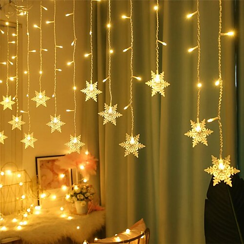 Christmas Light Led Snowflake Curtain Icicle Fairy String Lights Outdoor Garland For Home Party Garden New Year Decoration
Christmas Light Led Snowflake Curtain Icicle Fairy String Lights Outdoor Garland For Home Party Garden New Year Decoration