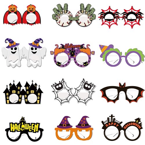 12PCS Halloween Paper Glasses Theme Decoration Paper Glasses Halloween Dressing Prop
12PCS Halloween Paper Glasses Theme Decoration Paper Glasses Halloween Dressing Prop