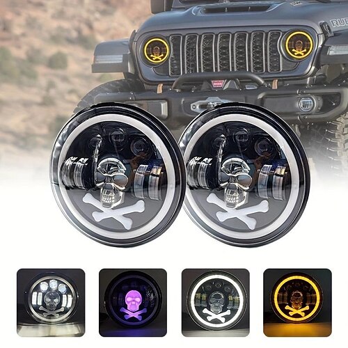 StarFire 1pcs/2pcs LED 7 inch round lamp skull head horse herder headlamp dazzle demon eye Harley-Davidson headlamp 7 inch ghost head
StarFire 1pcs/2pcs LED 7 inch round lamp skull head horse herder headlamp dazzle demon eye Harley-Davidson headlamp 7 inch ghost head
