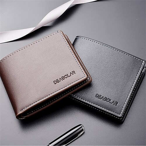 Venda imperdível nova carteira masculina casual duas vezes curta carteira masculina horizontal pu cor sólida bolsa de moedas aberta masculina carteira de marca de luxo
Venda imperdível nova carteira masculina casual duas vezes curta carteira masculina horizontal pu cor sólida bolsa de moedas aberta masculina carteira de marca de luxo