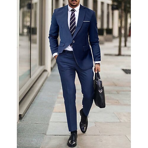 Preto Vinho Azul Masculino Casamento Fato Conjunto de 2 peças Cor Sólida Moderno Comum 1 Botão 2023
Preto Vinho Azul Masculino Casamento Fato Conjunto de 2 peças Cor Sólida Moderno Comum 1 Botão 2023