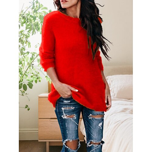 Mujer Suéter de punto Puente Estriado Tejer De Gran Tamaño Color sólido Cuello Barco Elegante Casual Diario Noche Otoño Invierno Negro Blanco S M L
Mujer Suéter de punto Puente Estriado Tejer De Gran Tamaño Color sólido Cuello Barco Elegante Casual Diario Noche Otoño Invierno Negro Blanco S M L