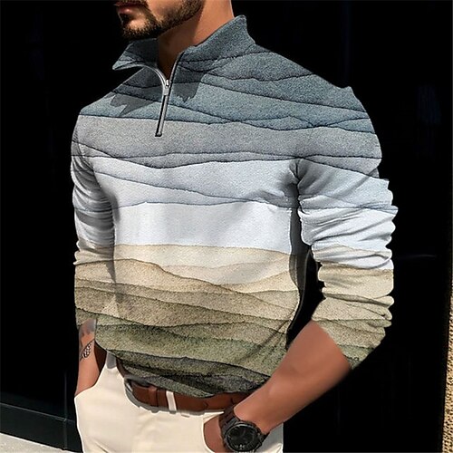Bloque de color Raya Casual Hombre 3D Estampado polo de golf Exterior Casual Diario Ropa de calle Manga Larga Zip Camisas de polo Amarillo Azul Piscina Verde Trébol Otoño invierno S M L Microelástico
Bloque de color Raya Casual Hombre 3D Estampado polo de golf Exterior Casual Diario Ropa de calle Manga Larga Zip Camisas de polo Amarillo Azul Piscina Verde Trébol Otoño invierno S M L Microelástico