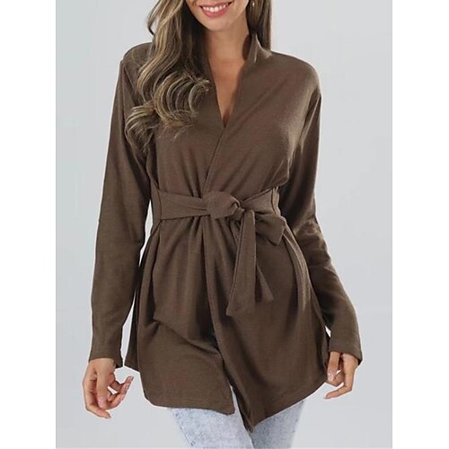 Women's Coat Outdoor Street Daily Fall Winter Coat Regular Fit Windproof Breathable Simple Modern Style Casual Jacket Long Sleeve Plain Oversize Wine Blue Green
Women's Coat Outdoor Street Daily Fall Winter Coat Regular Fit Windproof Breathable Simple Modern Style Casual Jacket Long Sleeve Plain Oversize Wine Blue Green