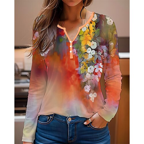 Damen T Shirt Rote Blumen Taste Bedruckt Langarm Festtage Wochenende Basic V Ausschnitt Blume Farbe
Damen T Shirt Rote Blumen Taste Bedruckt Langarm Festtage Wochenende Basic V Ausschnitt Blume Farbe