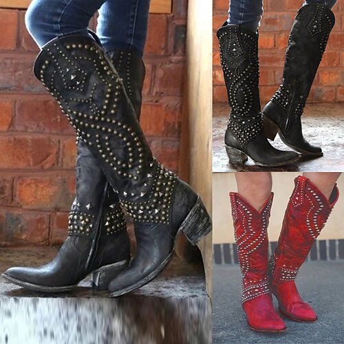 Femme Bottes Chaussures Vintage Bottes genou Bottes de Combat Extérieur du quotidien Rivet Boucle Talon bloc Talon Bas Bout pointu Elégant Décontractées Minimalisme Marche Polyuréthane Fermeture
Femme Bottes Chaussures Vintage Bottes genou Bottes de Combat Extérieur du quotidien Rivet Boucle Talon bloc Talon Bas Bout pointu Elégant Décontractées Minimalisme Marche Polyuréthane Fermeture