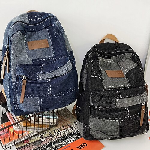 Men's Women's Backpack Commuter Backpack School Daily Color Block Linen Adjustable Large Capacity Breathable Zipper Black Blue
Men's Women's Backpack Commuter Backpack School Daily Color Block Linen Adjustable Large Capacity Breathable Zipper Black Blue