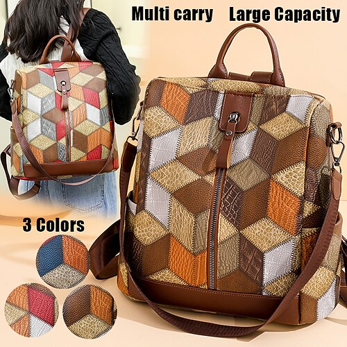 Mujer mochila Mochila Escolar mochila Escuela Diario Bloque de color Diseño Geométrico Cuero de PU Gran Capacidad Impermeable Ligero Cremallera Coincidencia de color azul Coincidencia de color rojo
Mujer mochila Mochila Escolar mochila Escuela Diario Bloque de color Diseño Geométrico Cuero de PU Gran Capacidad Impermeable Ligero Cremallera Coincidencia de color azul Coincidencia de color rojo