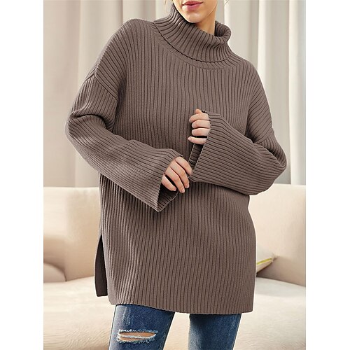 Damen Pullover Strickwaren Gerippt Stricken überdimensional Feste Farbe Rollkragen Stilvoll Brautkleider schlicht Täglich Ausgehen Herbst Winter Schwarz Weiß Armeegrün S
Damen Pullover Strickwaren Gerippt Stricken überdimensional Feste Farbe Rollkragen Stilvoll Brautkleider schlicht Täglich Ausgehen Herbst Winter Schwarz Weiß Armeegrün S