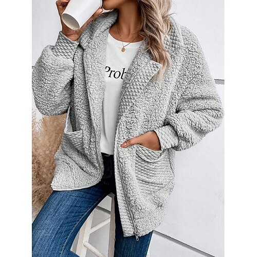 Mulheres Casaco Jaqueta casual Dia a Dia Patchwork Côr Sólida Manter Quente Moda Ajuste Largo agasalhos Manga Longa Outono Cinzento S
Mulheres Casaco Jaqueta casual Dia a Dia Patchwork Côr Sólida Manter Quente Moda Ajuste Largo agasalhos Manga Longa Outono Cinzento S