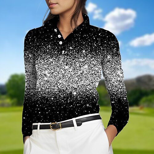 Femme T-shirt POLO Chemise de golf Polo boutonné Respirable Séchage rapide Evacuation de l'humidité manche longue Vêtements de golf Top Standard Dégradé de Couleur Printemps Automne Tennis Le golf
Femme T-shirt POLO Chemise de golf Polo boutonné Respirable Séchage rapide Evacuation de l'humidité manche longue Vêtements de golf Top Standard Dégradé de Couleur Printemps Automne Tennis Le golf