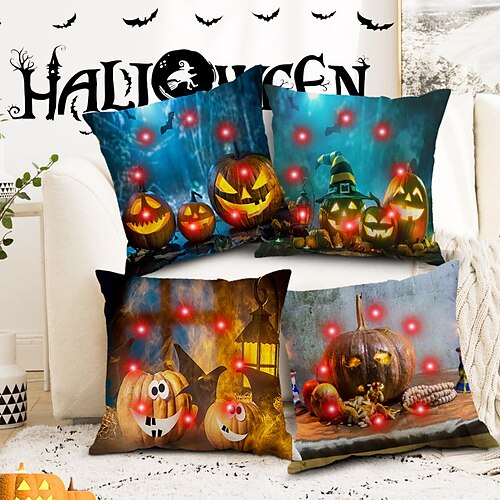 capa de almofada de lado duplo halloween 4pc capa de almofada quadrada decorativa macia fronha para quarto sala de estar sofá sofá cadeira (com luzes led de corda)
capa de almofada de lado duplo halloween 4pc capa de almofada quadrada decorativa macia fronha para quarto sala de estar sofá sofá cadeira (com luzes led de corda)