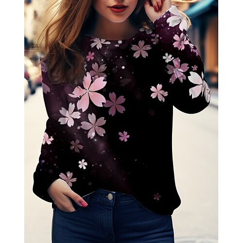 Femme T shirt Tee Blanche Jaune Rose Claire Floral Imprimer manche longue Vacances Fin de semaine basique Col Rond Standard Fleur Peinture
Femme T shirt Tee Blanche Jaune Rose Claire Floral Imprimer manche longue Vacances Fin de semaine basique Col Rond Standard Fleur Peinture