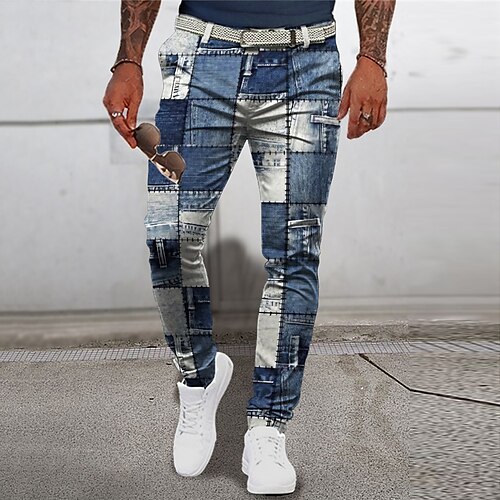 Plaid Geometría Negocios Hombre Impresión 3D Pantalones Exterior Calle Usar para trabajar Poliéster Azul Real Azul Gris Ligero S M L Media cintura Elasticidad Pantalones
Plaid Geometría Negocios Hombre Impresión 3D Pantalones Exterior Calle Usar para trabajar Poliéster Azul Real Azul Gris Ligero S M L Media cintura Elasticidad Pantalones