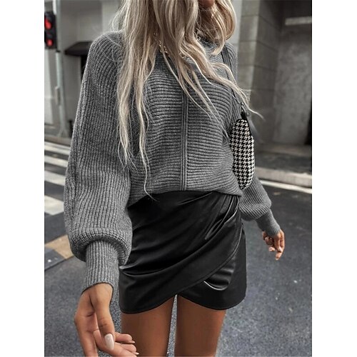 Pull Maille Femme A côtes Tricoter énorme Couleur unie Col Ras du Cou mode Décontractées du quotidien Sortie manche longue Automne Hiver Rose Claire Kaki S M L
Pull Maille Femme A côtes Tricoter énorme Couleur unie Col Ras du Cou mode Décontractées du quotidien Sortie manche longue Automne Hiver Rose Claire Kaki S M L