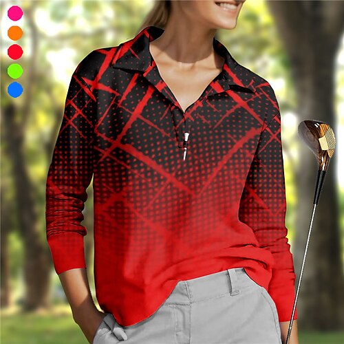 Mulheres Camisa polo de caminhada Camisa de golfe Respirável Secagem Rápida Pavio Humido Manga Longa Vestuário de golfe Roupas de golfe Normal Estampado Primavera Outono Tênis Golfe Pickleball
Mulheres Camisa polo de caminhada Camisa de golfe Respirável Secagem Rápida Pavio Humido Manga Longa Vestuário de golfe Roupas de golfe Normal Estampado Primavera Outono Tênis Golfe Pickleball
