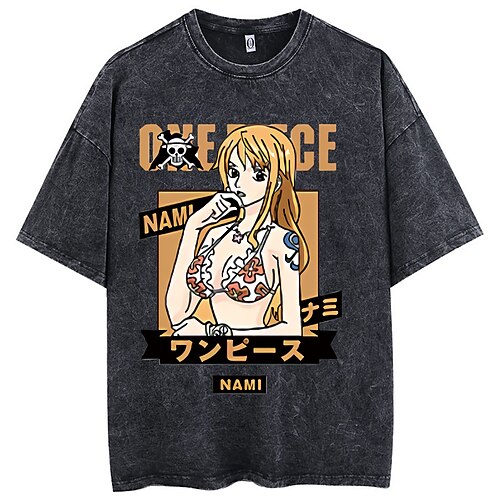 One Piece Nami T-shirt Oversized Acid Washed Tee Punk Gothic T-shirt Retro Vinatge Street Style Hip Hop Unisex Adults Kids
One Piece Nami T-shirt Oversized Acid Washed Tee Punk Gothic T-shirt Retro Vinatge Street Style Hip Hop Unisex Adults Kids
