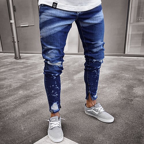 Homens Jeans Calças Calças jeans Bolsos Tecido Conforto Respirável Ao ar livre Diário Para Noite Moda Casual Azul Escuro
Homens Jeans Calças Calças jeans Bolsos Tecido Conforto Respirável Ao ar livre Diário Para Noite Moda Casual Azul Escuro