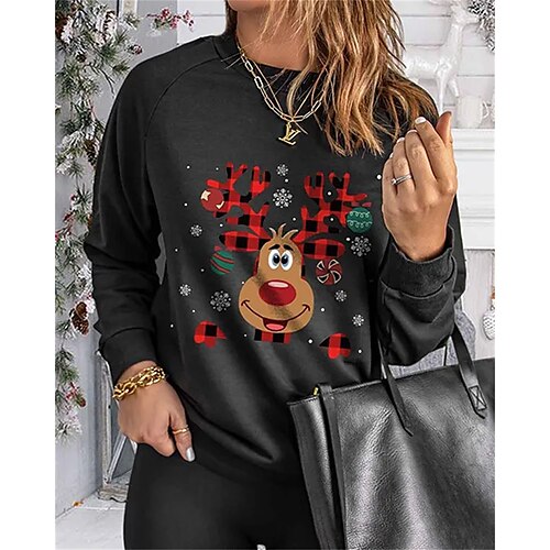 Mujer Pull-over Sudadera navideña Ropa deportiva Gracioso Festival Negro Plaid Reno Navidad Casual Escote Redondo Manga Larga Top Microelástico Otoño invierno
Mujer Pull-over Sudadera navideña Ropa deportiva Gracioso Festival Negro Plaid Reno Navidad Casual Escote Redondo Manga Larga Top Microelástico Otoño invierno