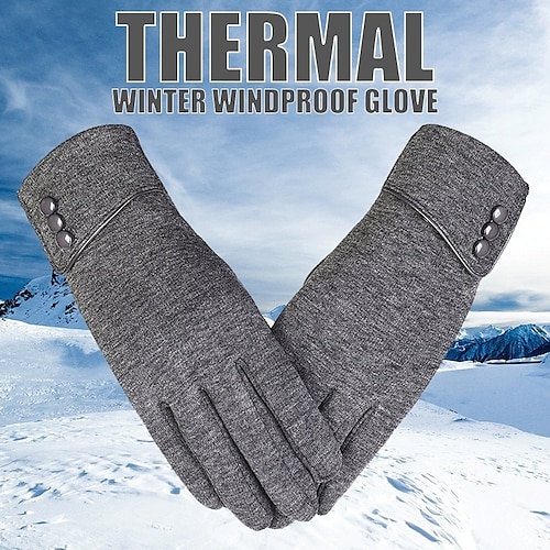 

Зимние женские термоперчатки с сенсорным экраном, ветрозащитные теплые бархатные перчатки, велосипедные перчатки для вождения