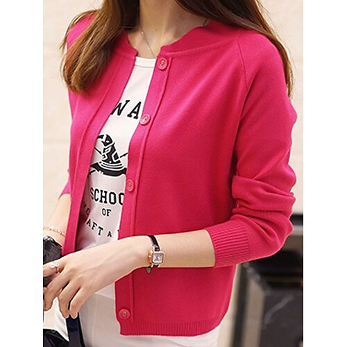 Damen Strickjacke Strickwaren Gerippt Stricken Kurz Taste Feste Farbe Rundhalsausschnitt Stilvoll Brautkleider schlicht Täglich Ausgehen Herbst Winter Schwarz Gelb Rosa S
Damen Strickjacke Strickwaren Gerippt Stricken Kurz Taste Feste Farbe Rundhalsausschnitt Stilvoll Brautkleider schlicht Täglich Ausgehen Herbst Winter Schwarz Gelb Rosa S