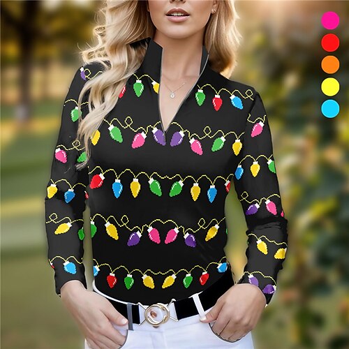Damen poloshirt Golfhemd Atmungsaktiv Schnelltrocknend Feuchtigkeitsableitung Langarm Golfbekleidung Golfkleidung Regular Fit Zip Stehkragen Bedruckt Frühling Herbst Tennis Golfspiel Pickleball
Damen poloshirt Golfhemd Atmungsaktiv Schnelltrocknend Feuchtigkeitsableitung Langarm Golfbekleidung Golfkleidung Regular Fit Zip Stehkragen Bedruckt Frühling Herbst Tennis Golfspiel Pickleball