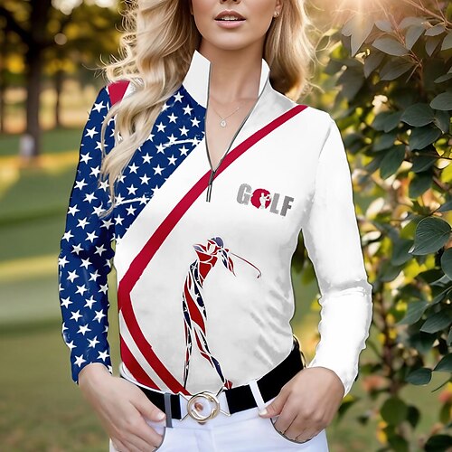 Mulheres Camisa polo de caminhada Camisa de golfe Respirável Secagem Rápida Pavio Humido Manga Longa Vestuário de golfe Roupas de golfe Normal Zíper Colarinho Alto Bandeira Primavera Outono Tênis
Mulheres Camisa polo de caminhada Camisa de golfe Respirável Secagem Rápida Pavio Humido Manga Longa Vestuário de golfe Roupas de golfe Normal Zíper Colarinho Alto Bandeira Primavera Outono Tênis