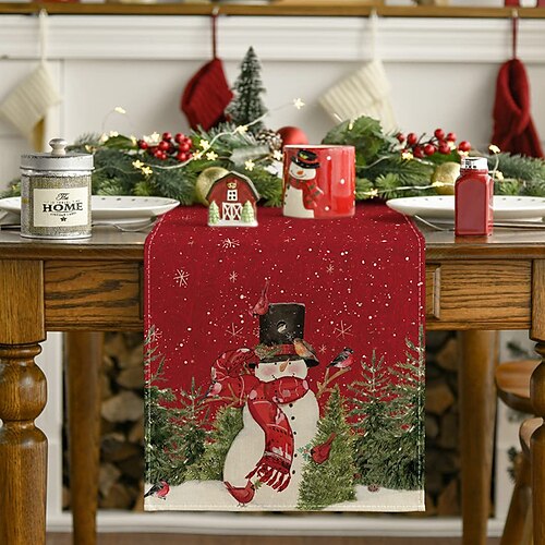 Red Christmas Table Runner, Seasonal Winter Christmas Xmas Holiday Farmhouse Style Table Decoration
Red Christmas Table Runner, Seasonal Winter Christmas Xmas Holiday Farmhouse Style Table Decoration