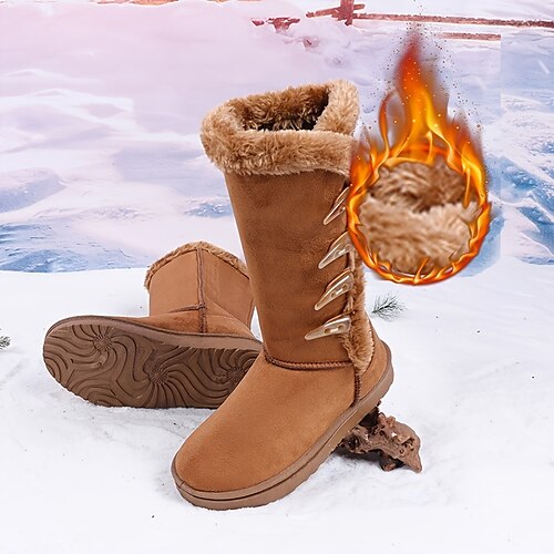 Damen Stiefel Wildlederschuhe Schneestiefel Outdoor Innenfutter aus Fleece Stiefel mit mittlerer Wade Schnalle Flacher Absatz Runde Zehe Vintage Klassisch Brautkleider schlicht Kunst-Veloursleder
Damen Stiefel Wildlederschuhe Schneestiefel Outdoor Innenfutter aus Fleece Stiefel mit mittlerer Wade Schnalle Flacher Absatz Runde Zehe Vintage Klassisch Brautkleider schlicht Kunst-Veloursleder