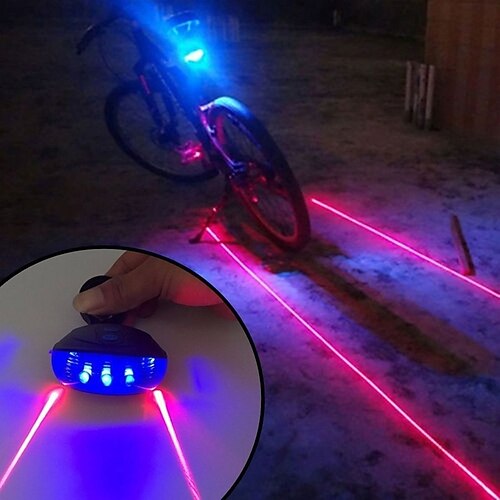 

mantenha-se seguro enquanto anda de bicicleta com nossa luz traseira LED à prova d'água e sistema de alerta a laser