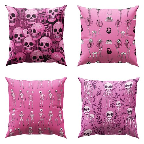 Housse de coussin double face avec tête de mort rose Halloween, taie d'oreiller carrée décorative douce, pour chambre à coucher, salon, canapé, chaise, 4 pièces
Housse de coussin double face avec tête de mort rose Halloween, taie d'oreiller carrée décorative douce, pour chambre à coucher, salon, canapé, chaise, 4 pièces